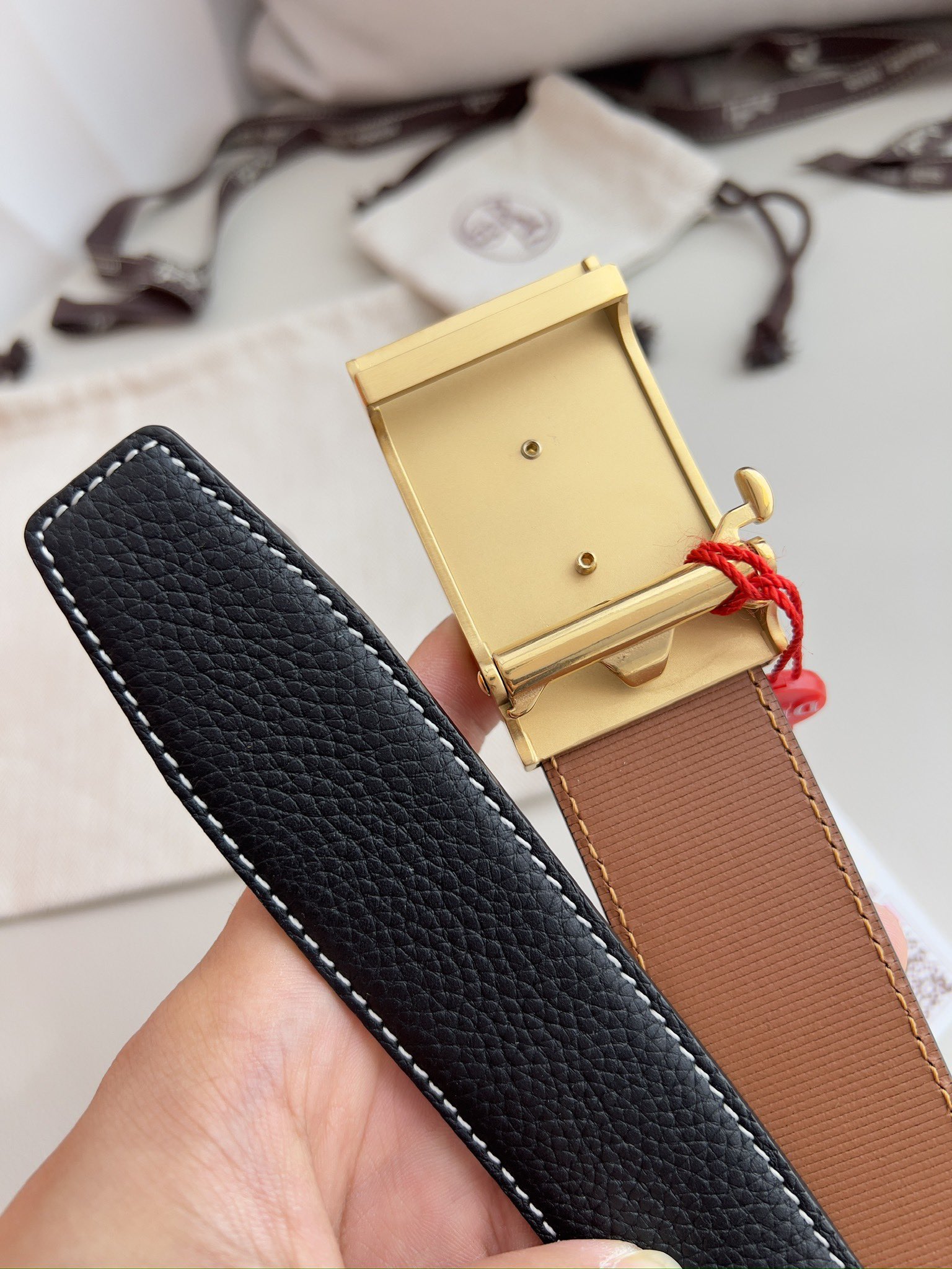 【Hermès】(エルメス) 3.5cmベルト メンズ