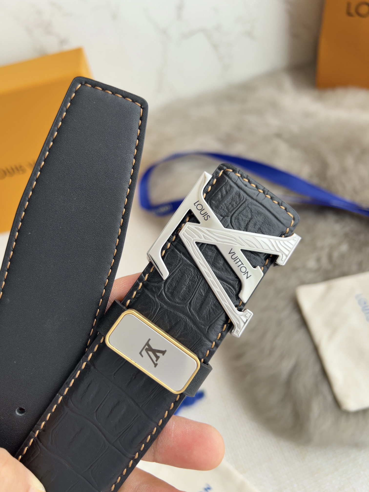 【LOUIS VUITTON】(ルイヴィトン) 3.8cmベルト メンズ  24706