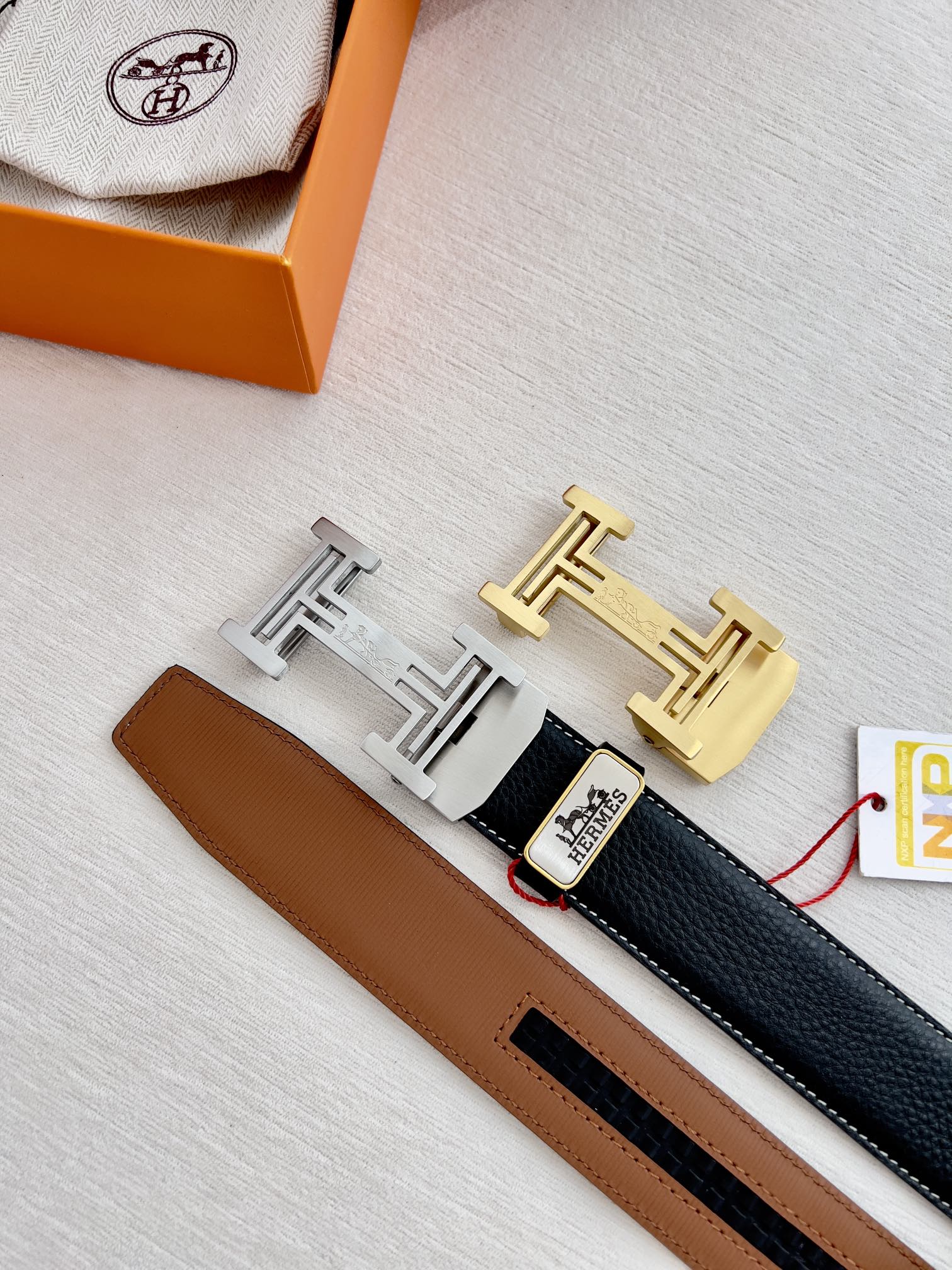 【Hermès】(エルメス) 3.5cmベルト メンズ