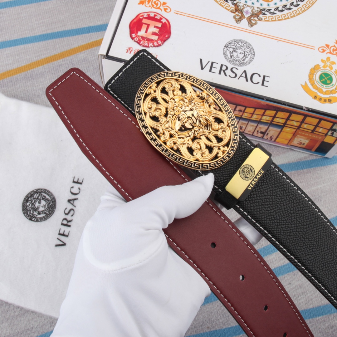 【VERSACE】(ヴェルサーチ) 3.8cmベルト メンズ