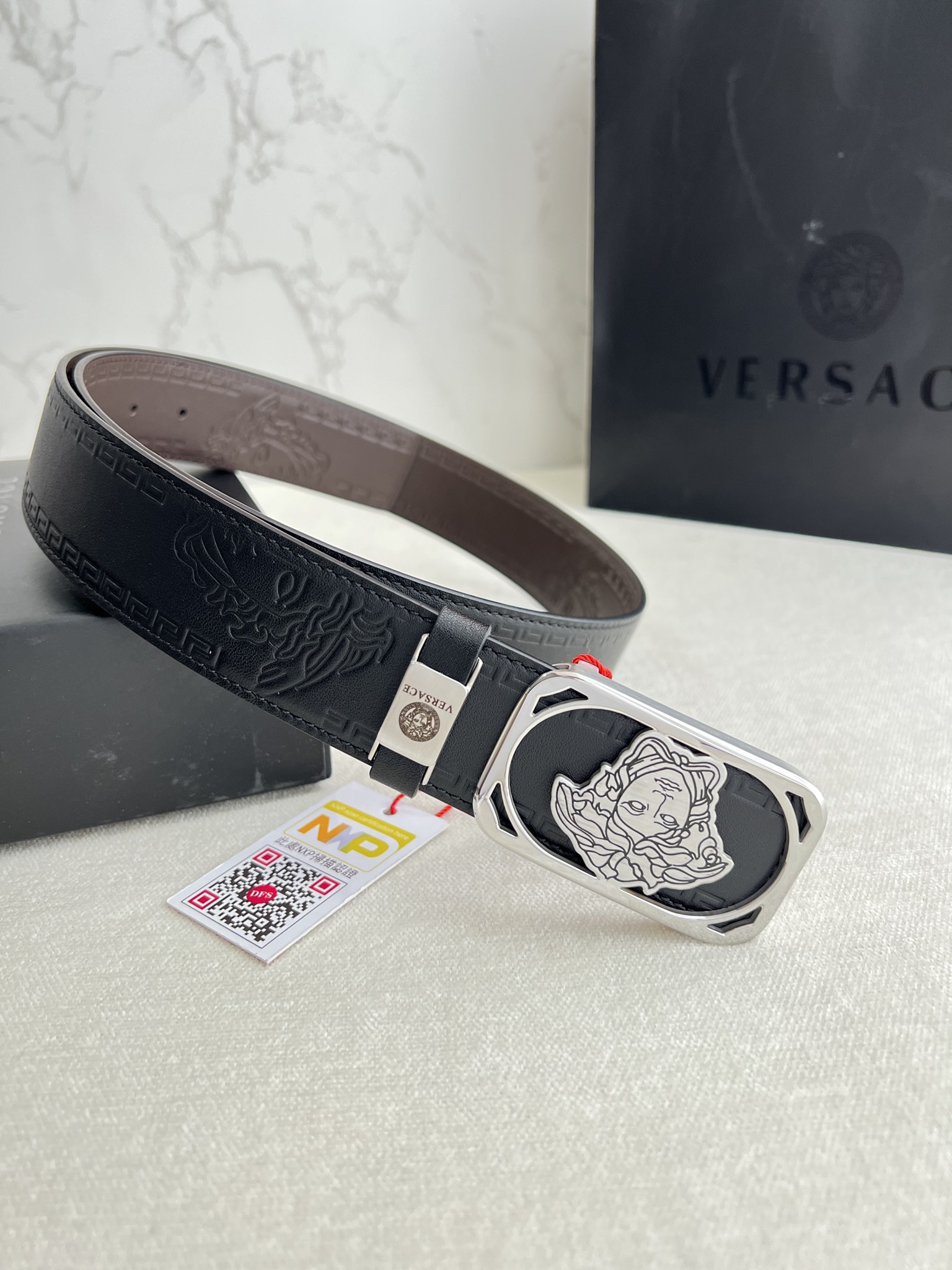 【VERSACE】(ヴェルサーチ) 3.8cmベルト メンズ 240903