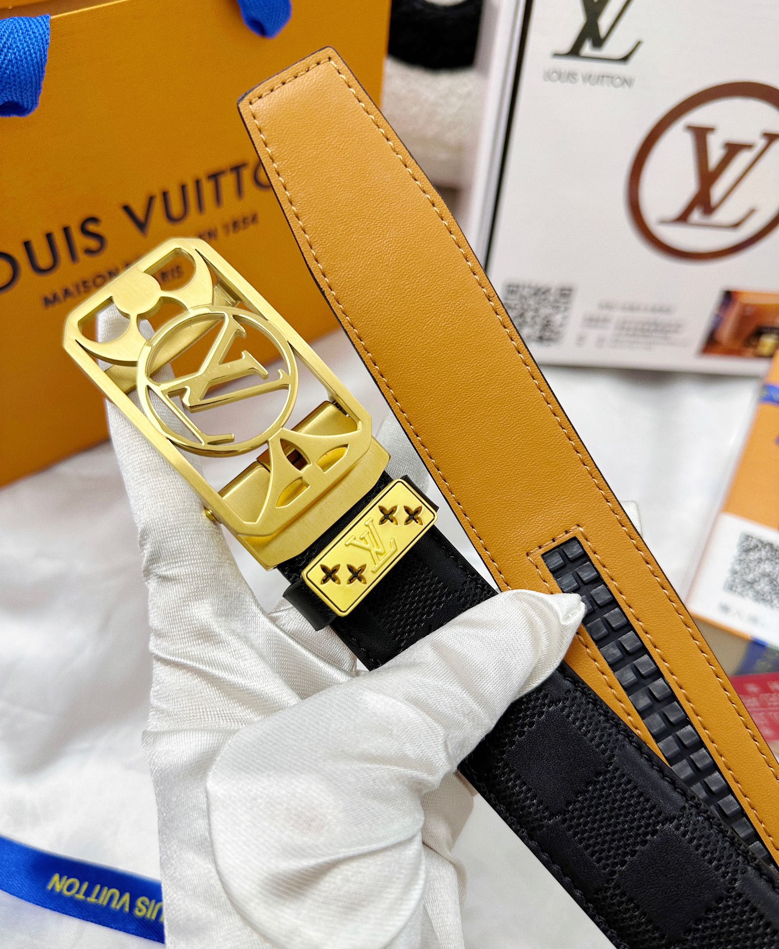 【LOUIS VUITTON】(ルイヴィトン) 3.8cmベルト メンズ  24706