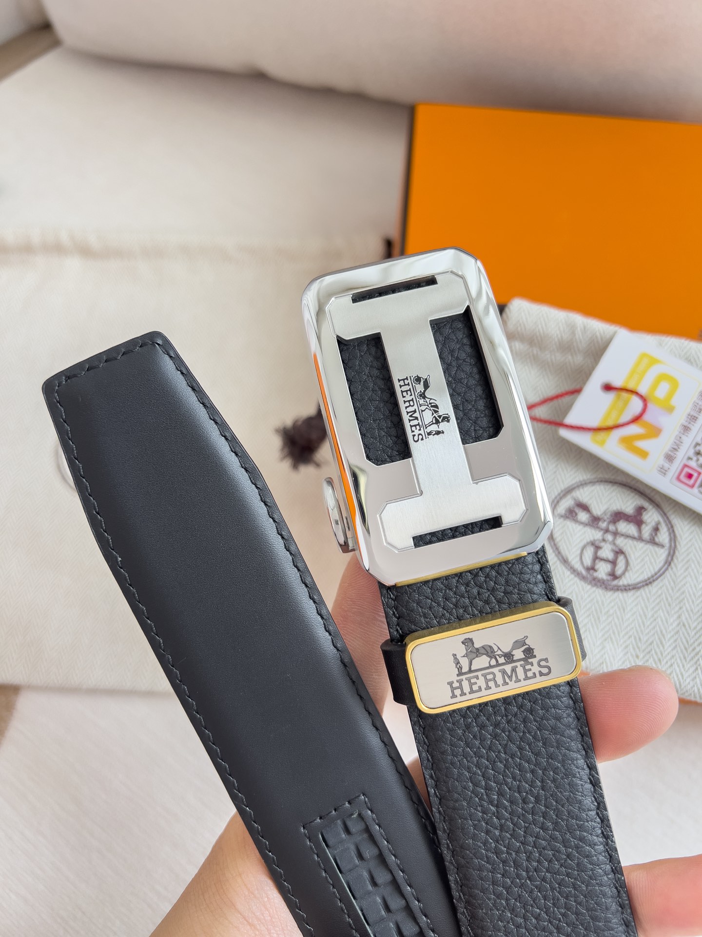 【Hermès】(エルメス) 3.5cmベルト メンズ