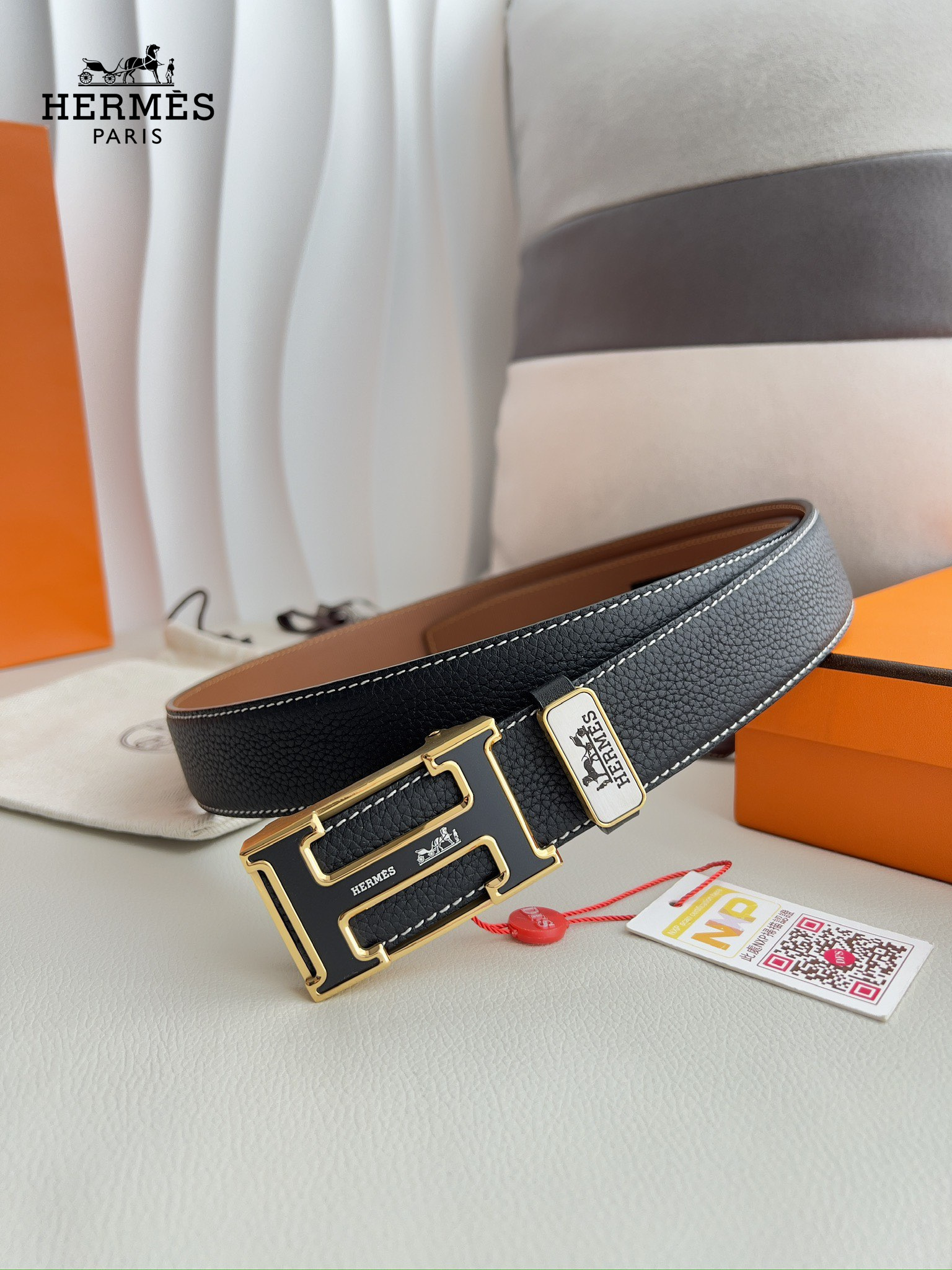 【Hermès】(エルメス) 3.5cmベルト メンズ