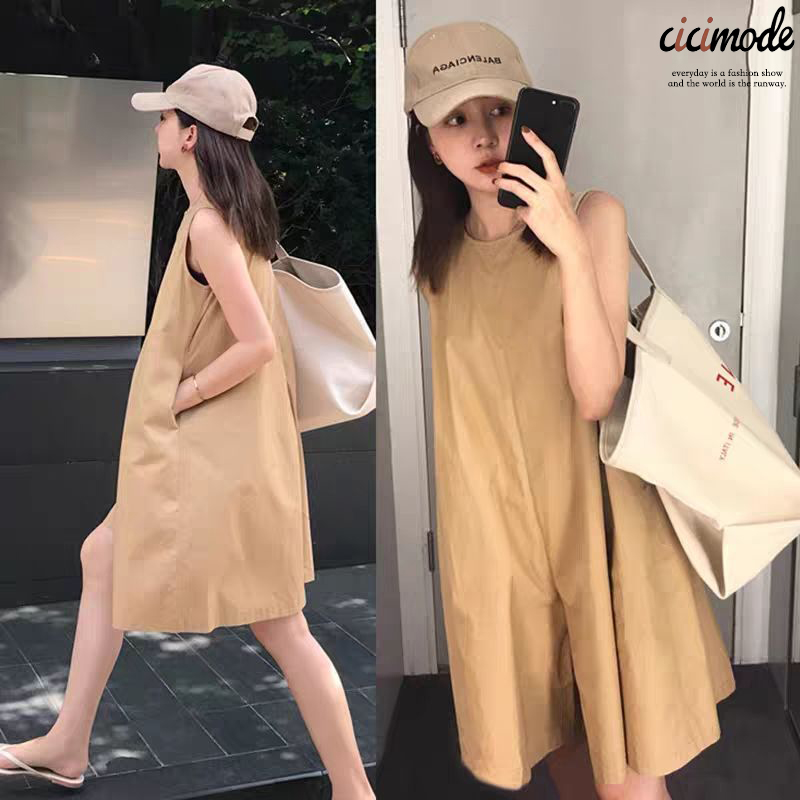 休閒時尚百搭涼感透氣闊腿連體褲/連身裙