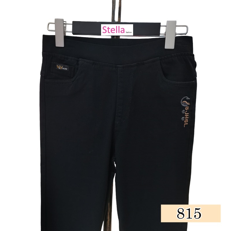 Stella Fashion  Women Jean Black Leggings  Medium Waist Plus Size XL-6XL Stretchable Tight Fitting Jeans-Stella's Fashion