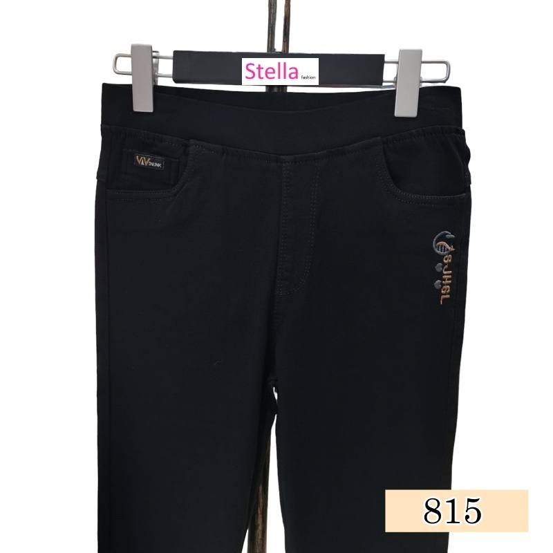 Stella Fashion  Women Jean Black Leggings  Medium Waist Plus Size XL-6XL Stretchable Tight Fitting Jeans-Stella's Fashion