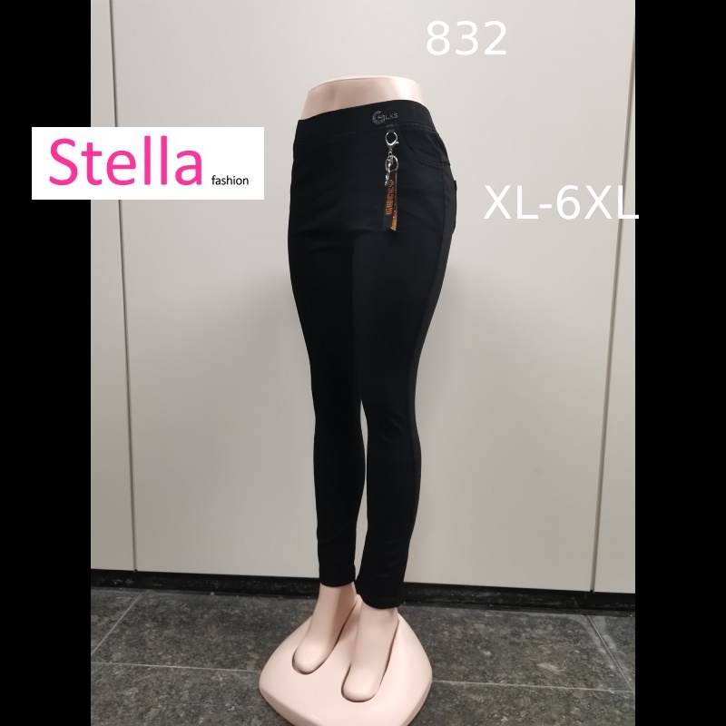 Stella Fashion  Women Jean Black Leggings  Medium Waist Plus Size XL-6XL Stretchable Tight Fitting Jeans-Stella's Fashion