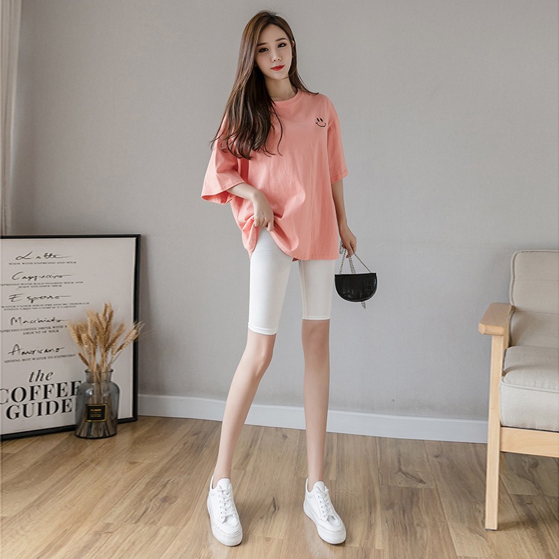 Stella Fashion High Waist Modal Cropped Leggings Half Length Safety Pants Leggings Women Plus Size Slimming Middle Pants-Stella's Fashion