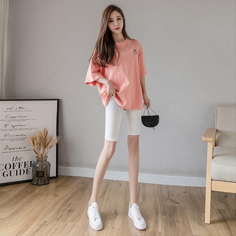 Stella Fashion High Waist Modal Cropped Leggings Half Length Safety Pants Leggings Women Plus Size Slimming Middle Pants-Stella's Fashion