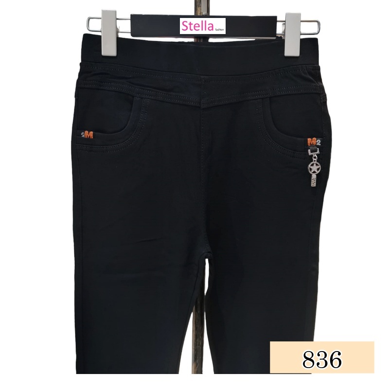 Stella Fashion  Women Jean Black Leggings  Medium Waist Plus Size XL-6XL Stretchable Tight Fitting Jeans-Stella's Fashion