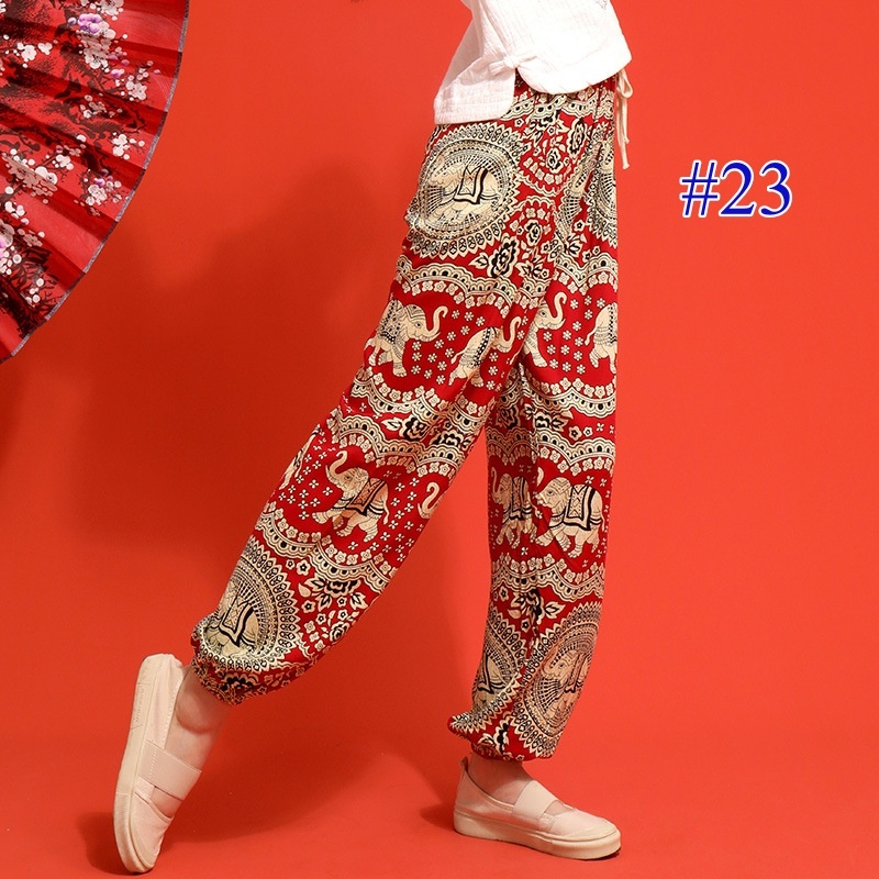 Stella Fashion Thai elephant yoga pants bloomers yoga clothes women's casual lace-up pants