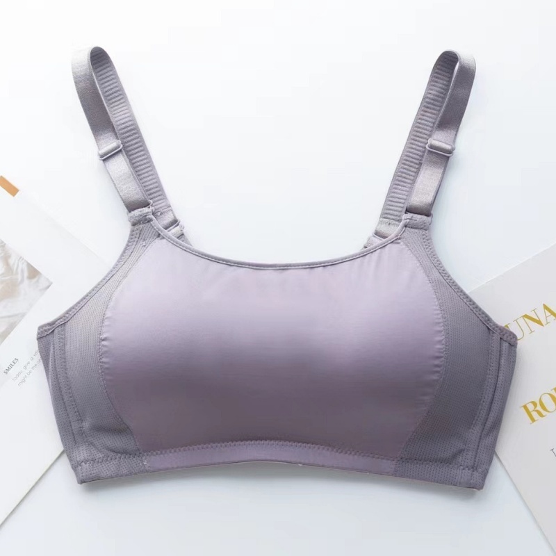 [Stella Fashion] Girls' Rimless Bras thin section breathable tube top anti-glare  wrapped chest No Steel Ring Bra