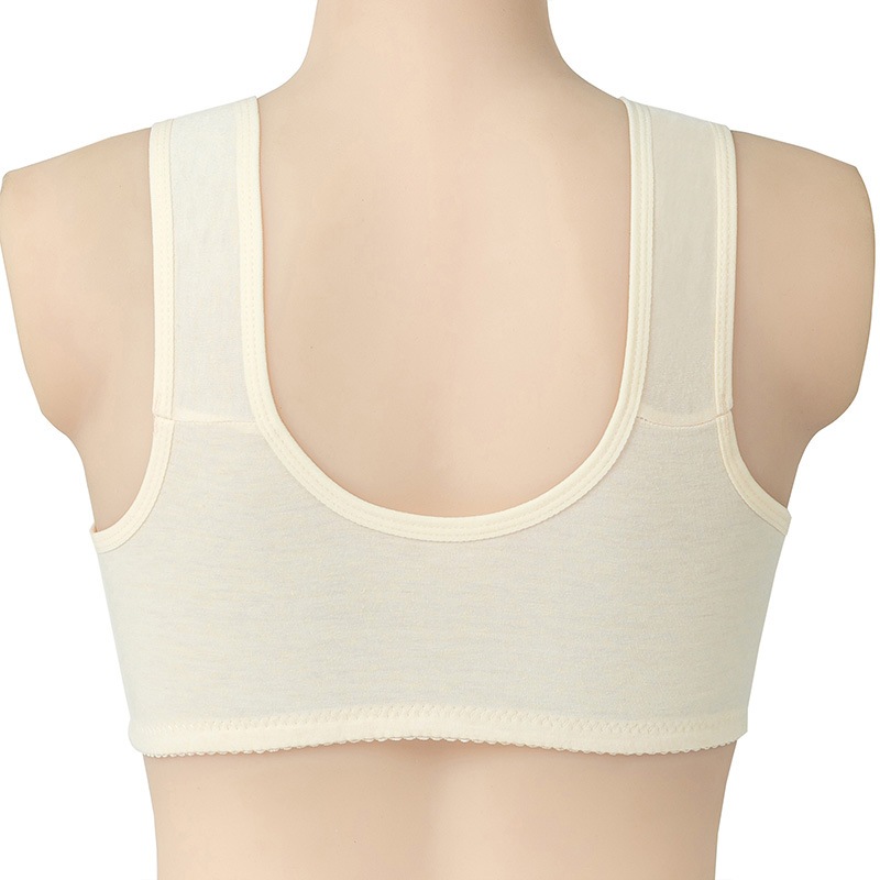 [Stella Fashion] Large Size Bra For Middle-aged Women Without Steel Ring Thin Pure Cotton Vest Style Front Buckle