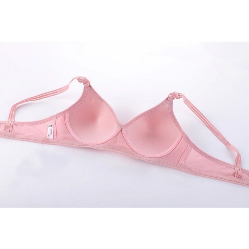[Stella Fashion] Women's Plus Size Floral Pattern Push up Bra Without Steel Ring Middle-aged and elderly small chest Bra