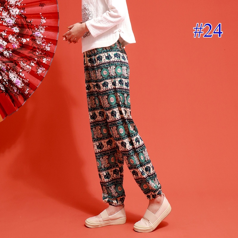 Stella Fashion Thai elephant yoga pants bloomers yoga clothes women's casual lace-up pants