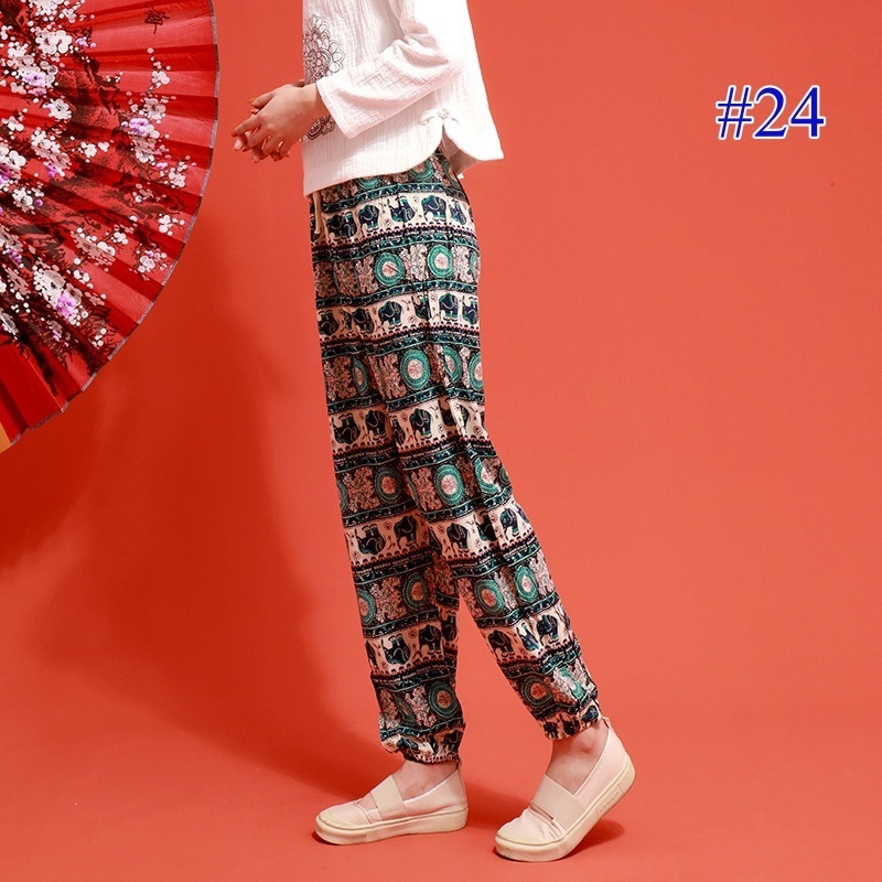 Stella Fashion Thai elephant yoga pants bloomers yoga clothes women's casual lace-up pants