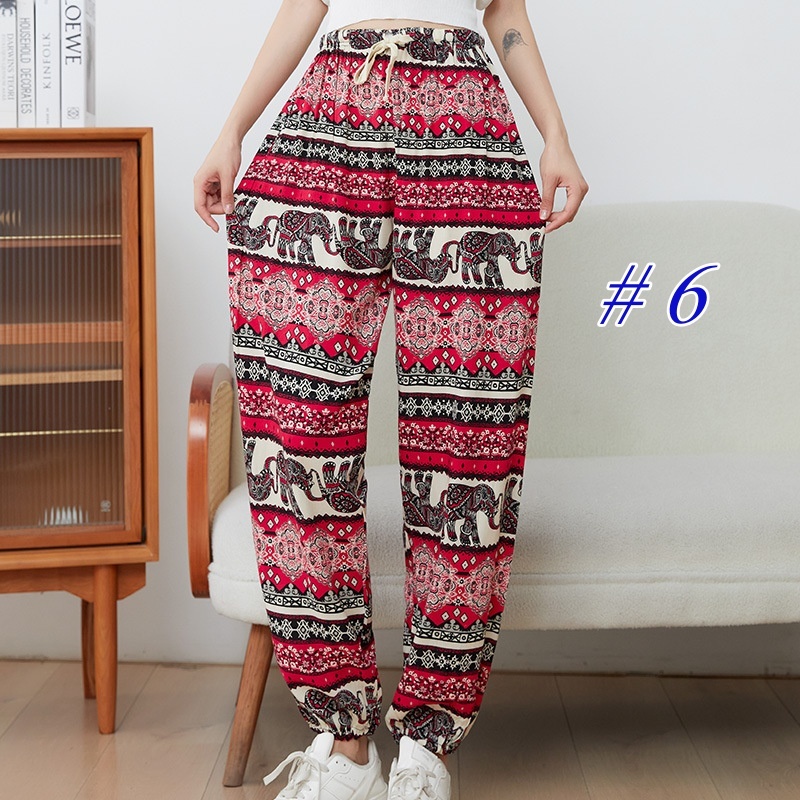 Stella Fashion Thai elephant yoga pants bloomers yoga clothes women's casual lace-up pants