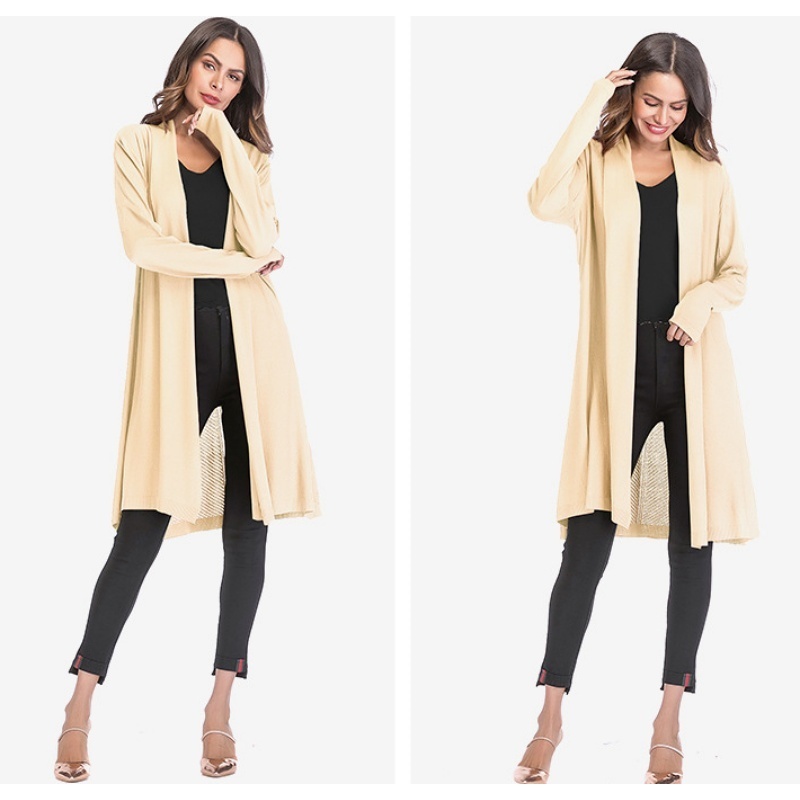 [Stella Fashion] Women Long Sleeve Cardigan Knitted Fabrics