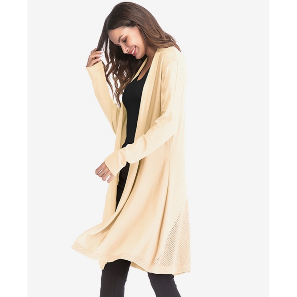 [Stella Fashion] Women Long Sleeve Cardigan Knitted Fabrics