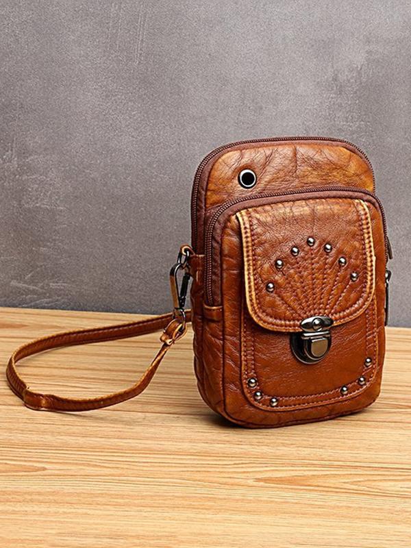 STUDDED WASHED LEATHER MINI CROSSBODY BAG mySite