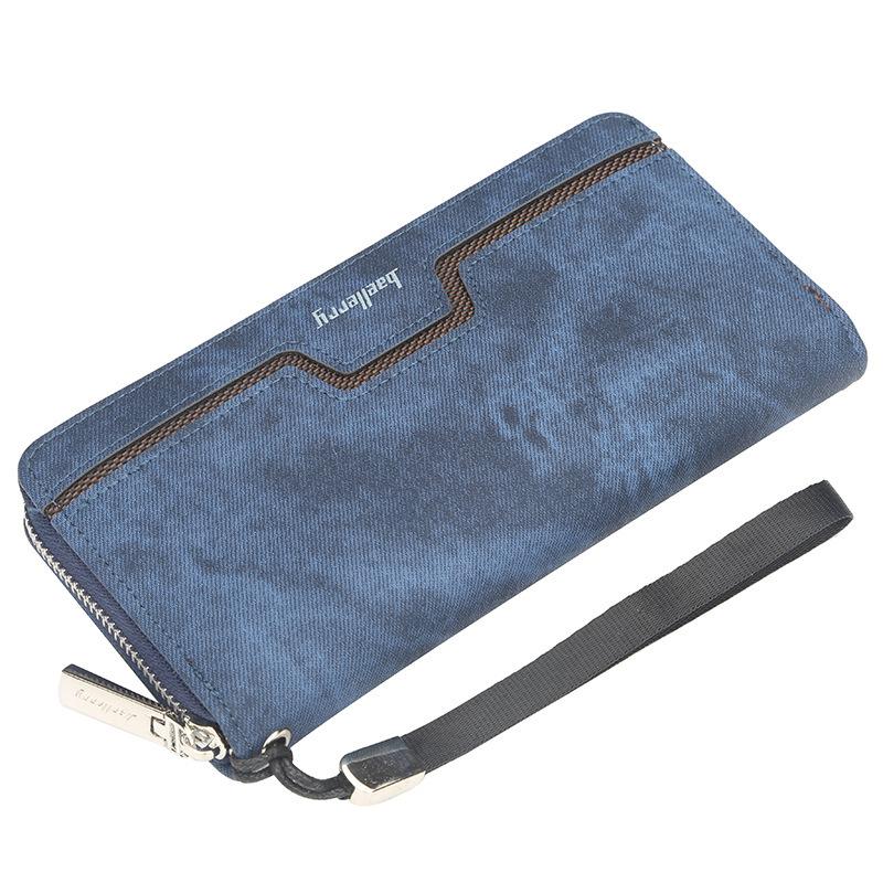 Men's long zipper wallet mySite