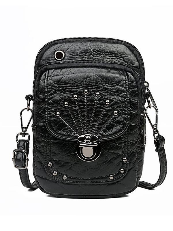 STUDDED WASHED LEATHER MINI CROSSBODY BAG mySite