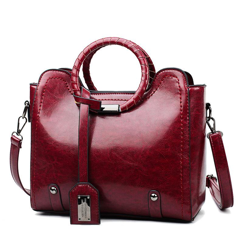 Fashionable oilskin versatile women's single shoulder diagonal women's bag mySite