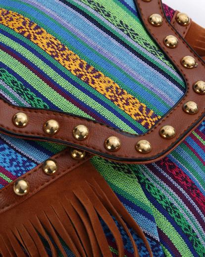 Ladies ethnic cloth bag casual fashion tassel backpack mySite