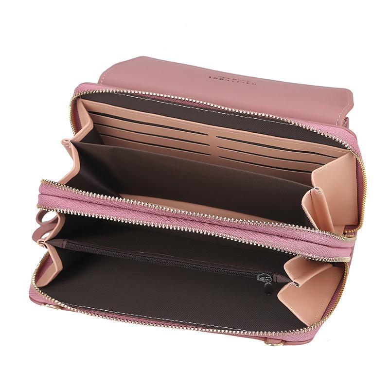 Women 12 Card Slots Large Capacity Phone Bag Crossbody Bag mySite