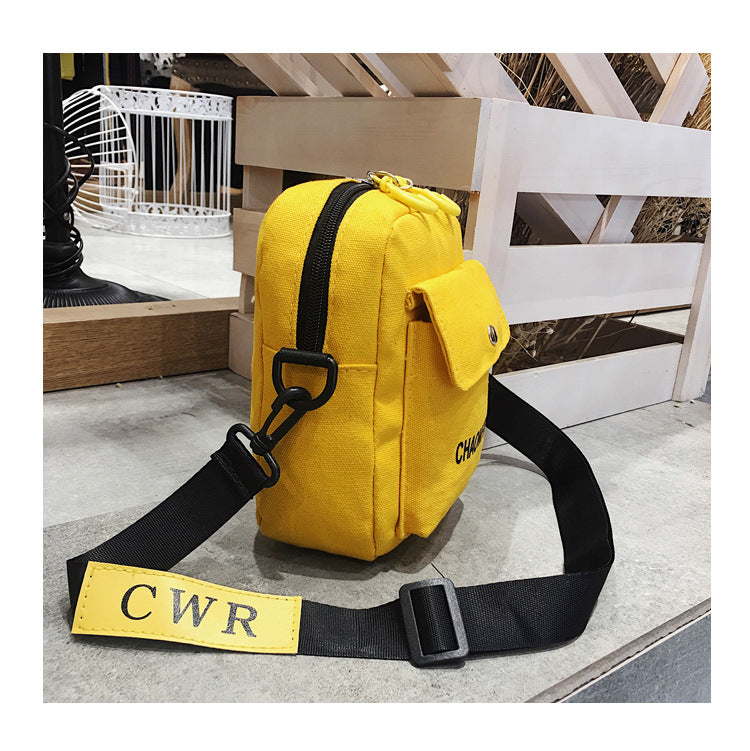 Ladies Canvas Letter Crossbody Bag mySite