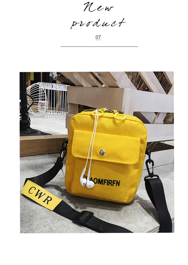 Ladies Canvas Letter Crossbody Bag mySite