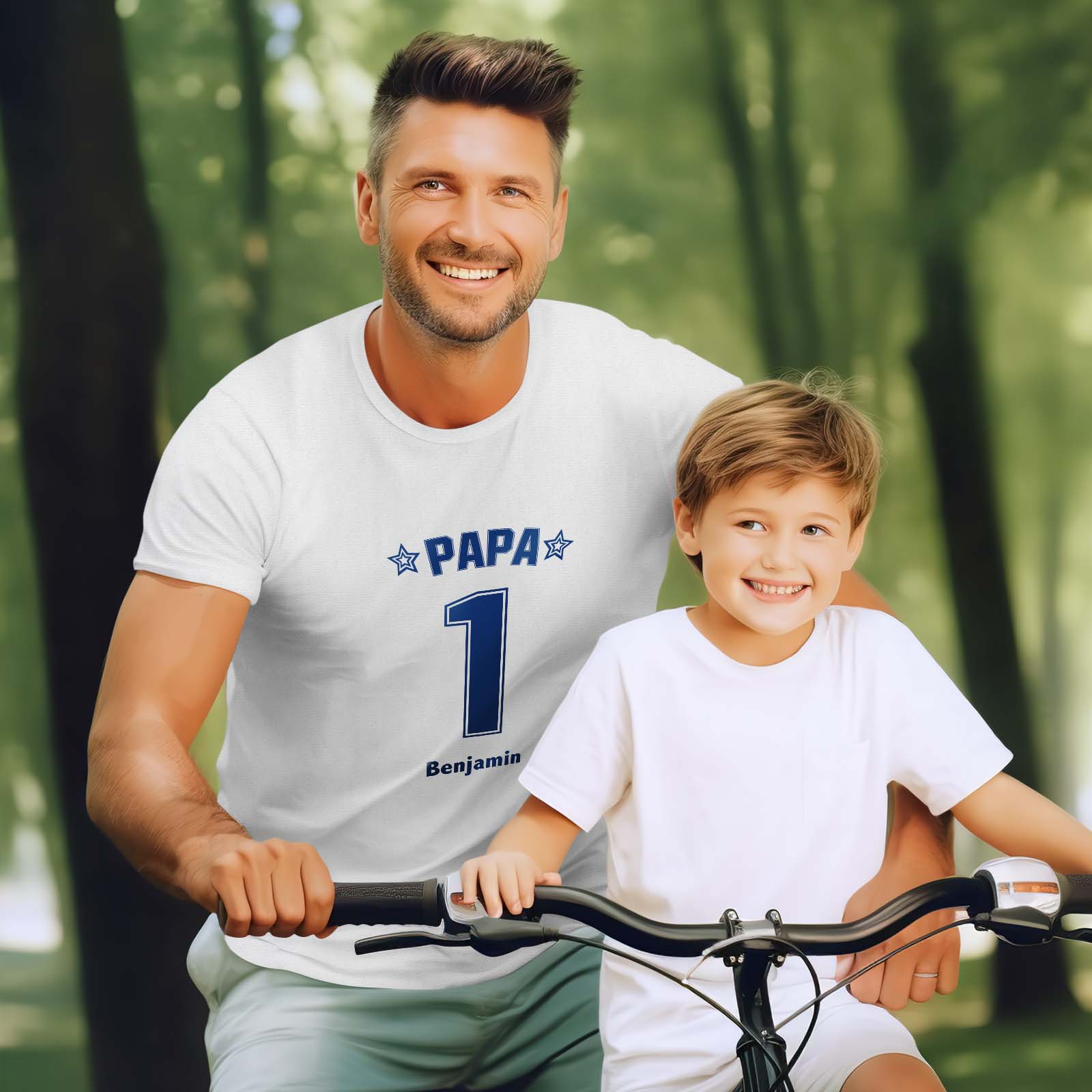 Custom Name T-shirt PAPA's Team Creative Family Gift - MyHawaiianShirtsAU