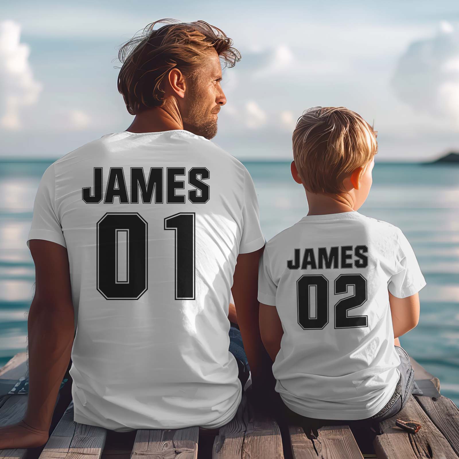 Personalized Dad Shirt Dad & Son Personalized Last Name Shirt, Dad and ...