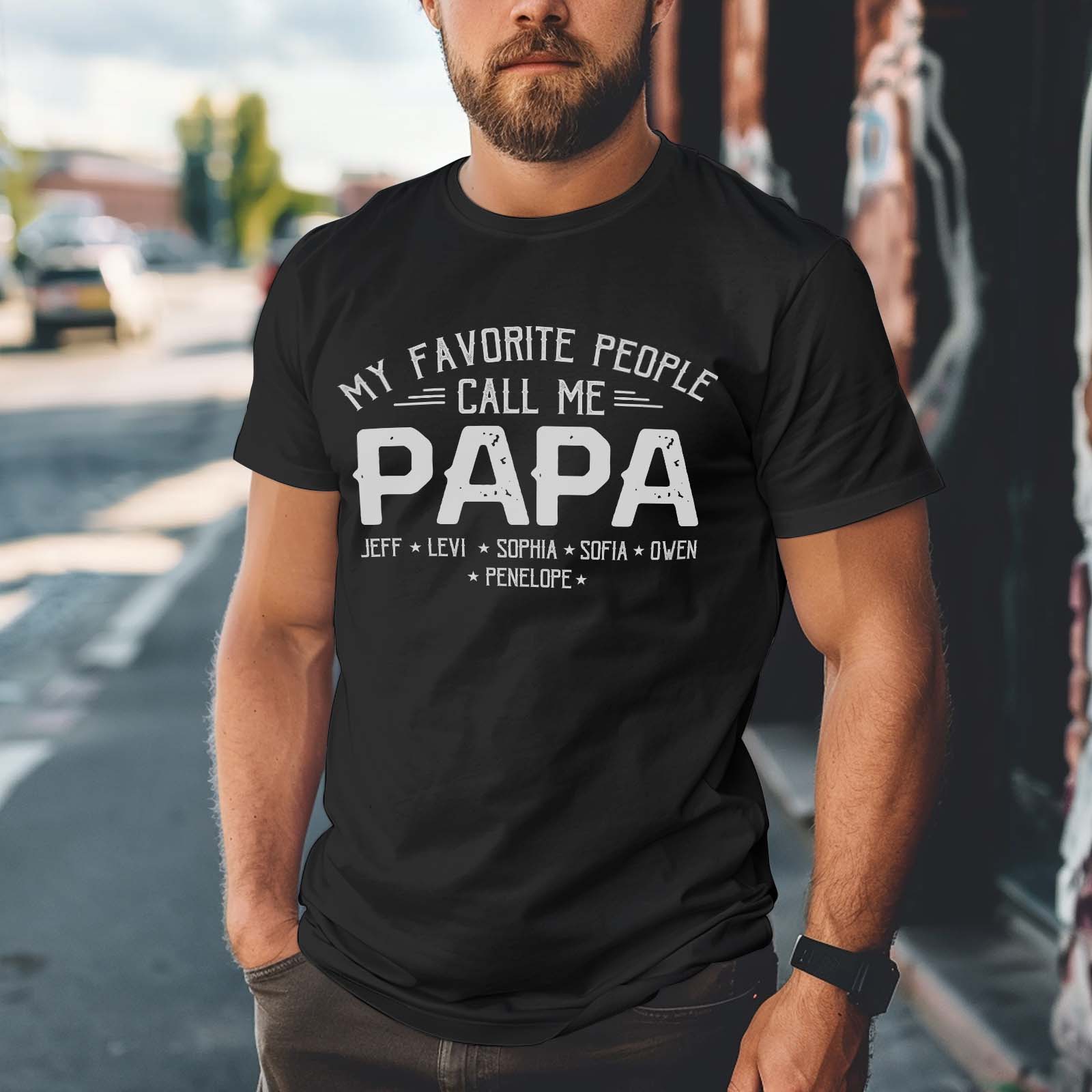 My Beloved People Call Me Papa - Family Personalized Custom Unisex T-shirt - Father's Day, Birthday Gift For Grandpa - MyHawaiianShirtsAU