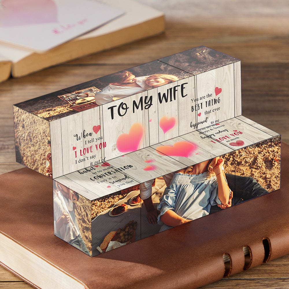 Custom Rubic's Cube Infinity Photo Cube Home Decoration To My Wife - MyHawaiianShirtsAU