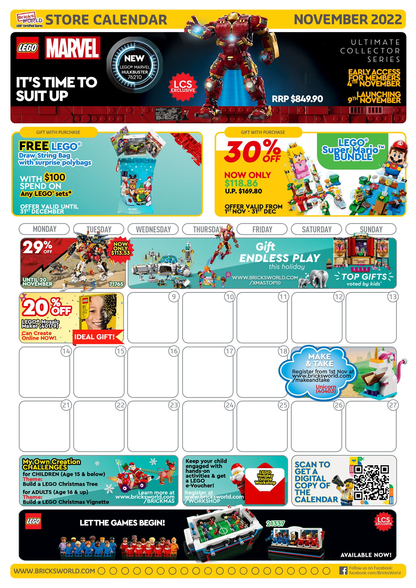 Lego best sale november calendar