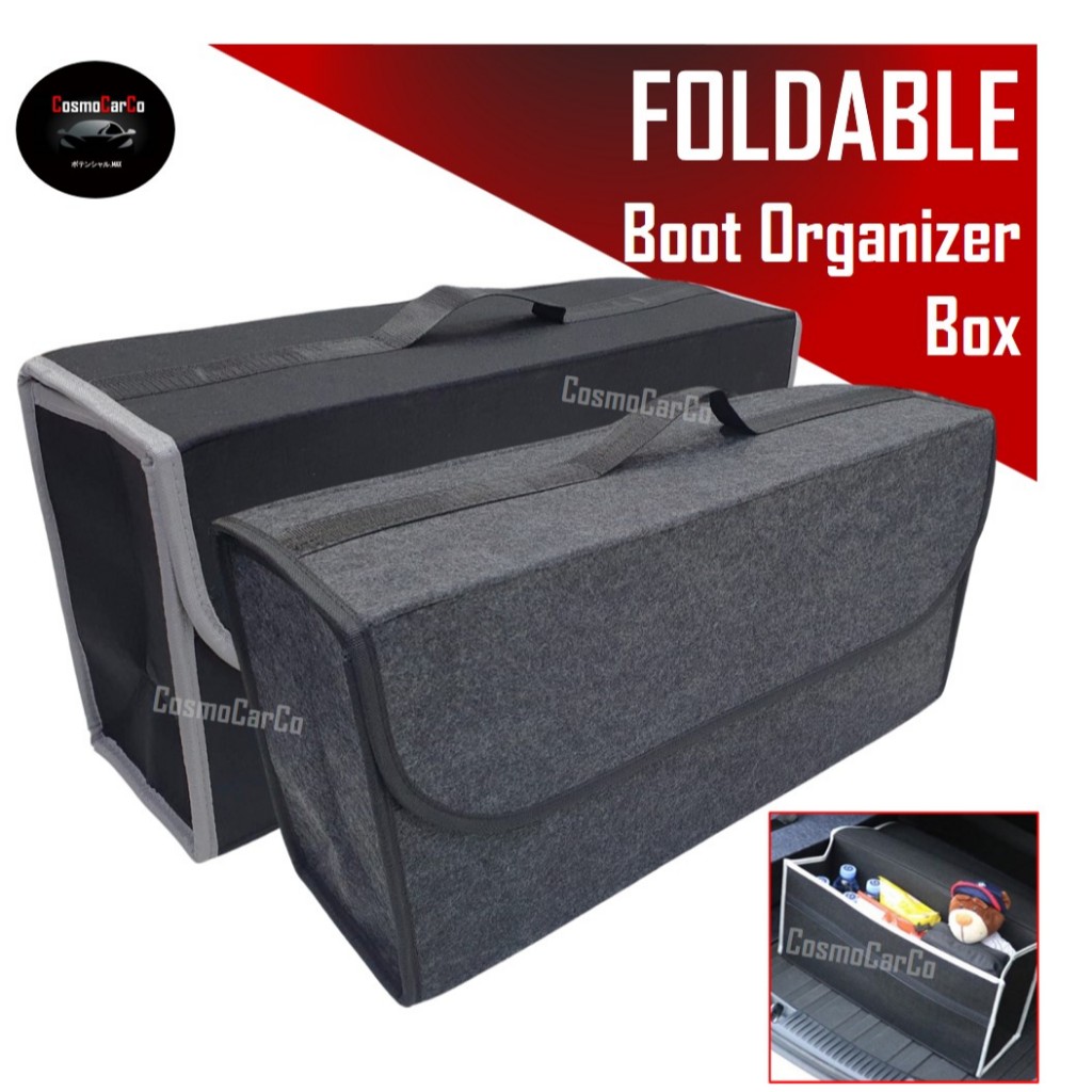 Foldable Car Boot Organiser Box Portable Storage Organizer Collapsible Container Holder Trunk Rear