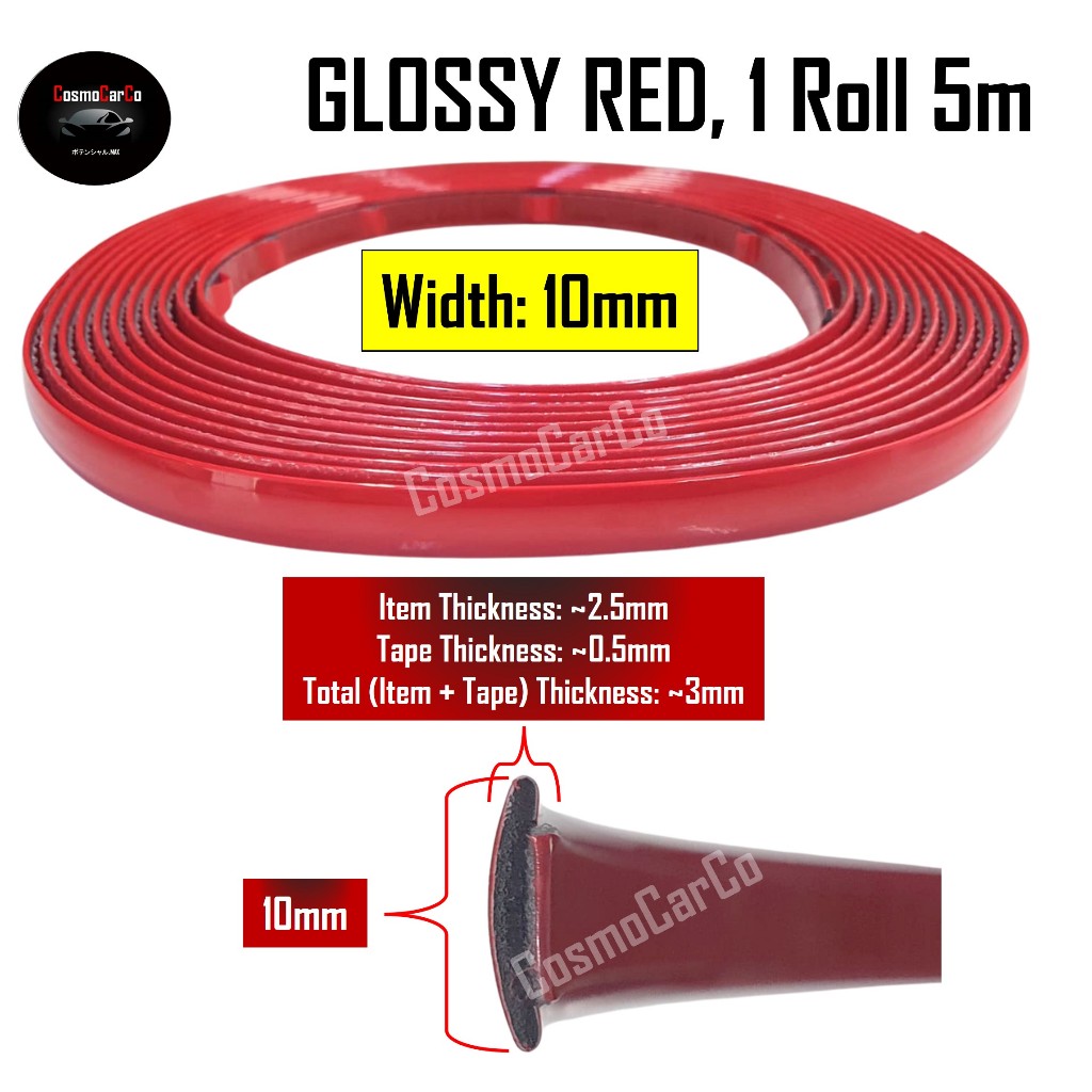 5m Car Exterior Body Strip Bumper Door Window Decorative PVC Trim Sticker Styling Automotive Accessories