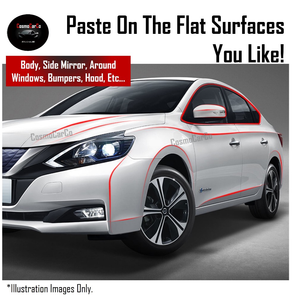 5m Car Exterior Body Strip Bumper Door Window Decorative PVC Trim Sticker Styling Automotive Accessories