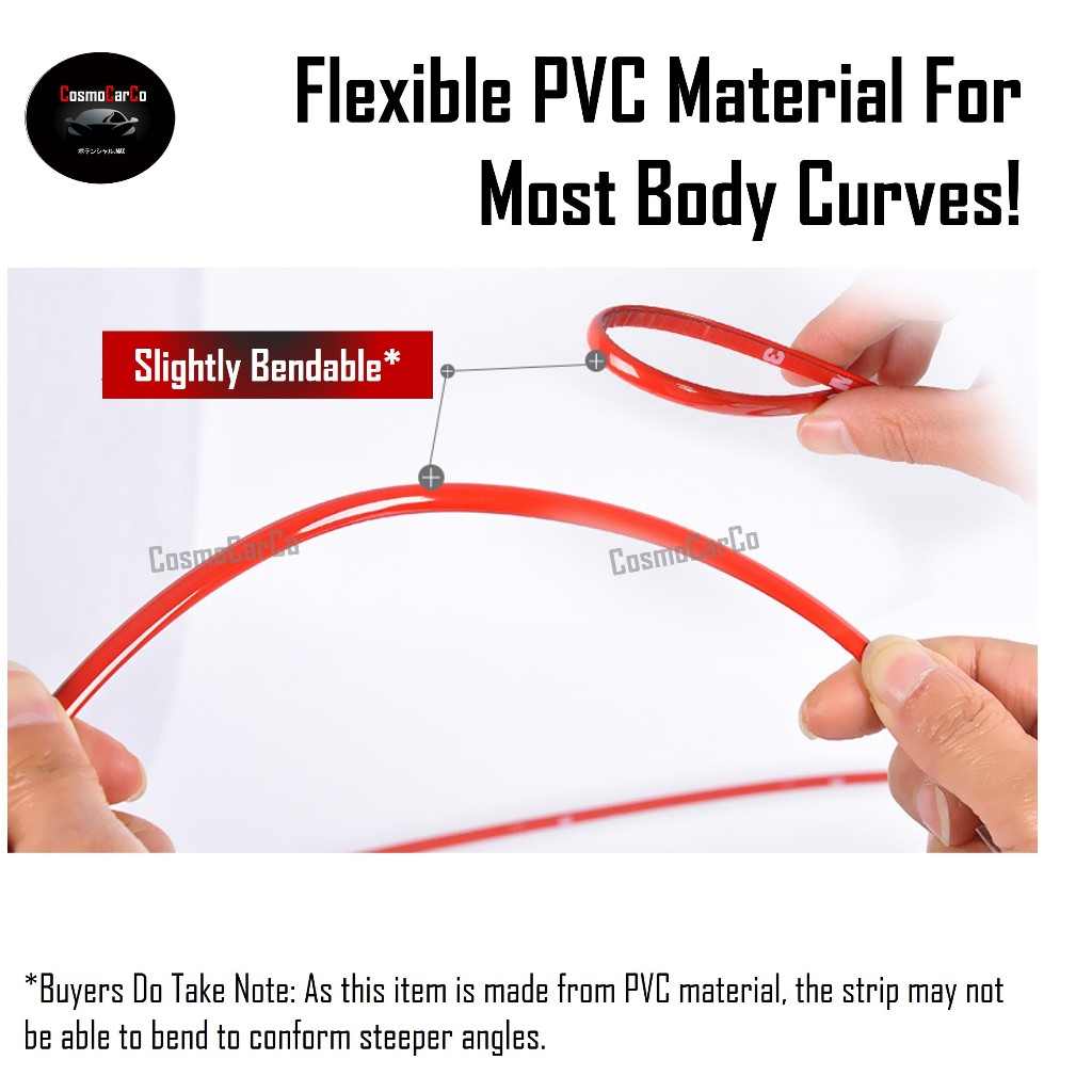 5m Car Exterior Body Strip Bumper Door Window Decorative PVC Trim Sticker Styling Automotive Accessories