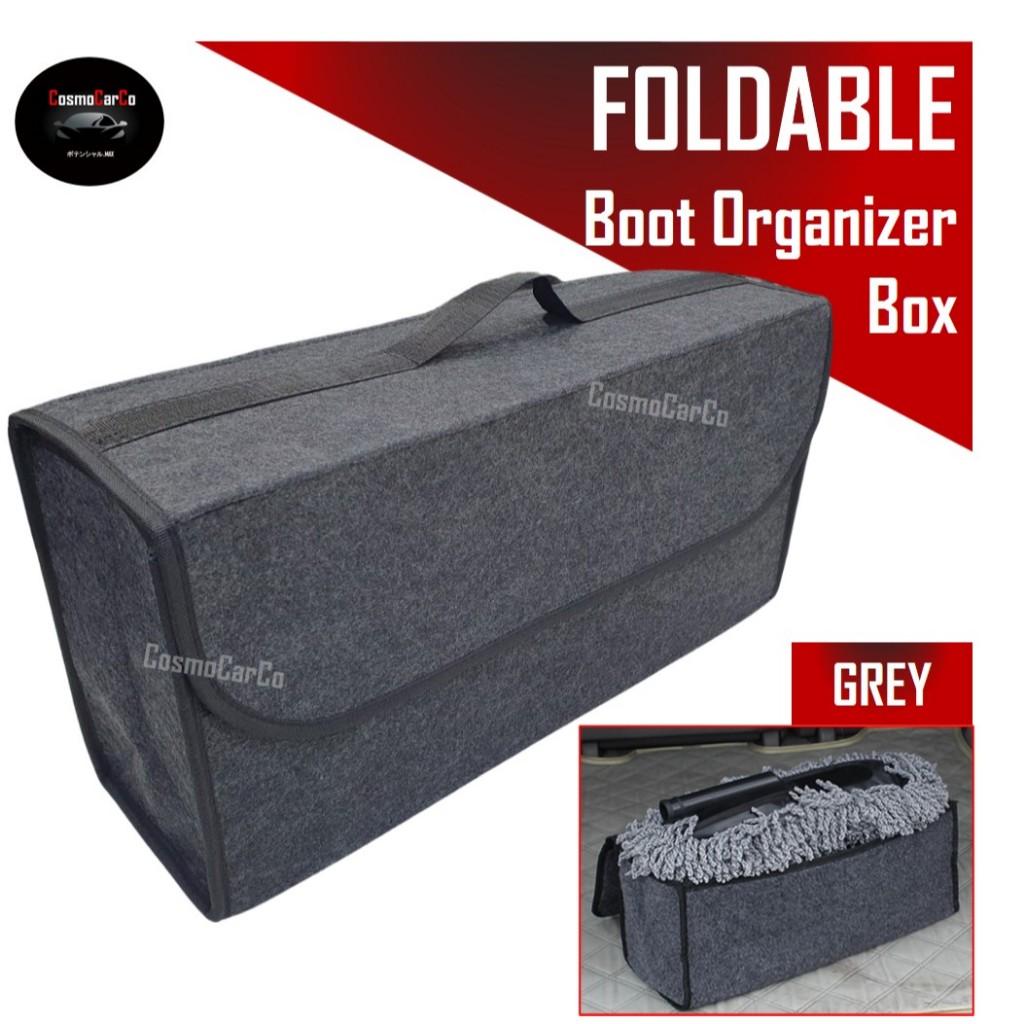 Foldable Car Boot Organiser Box Portable Storage Organizer Collapsible Container Holder Trunk Rear