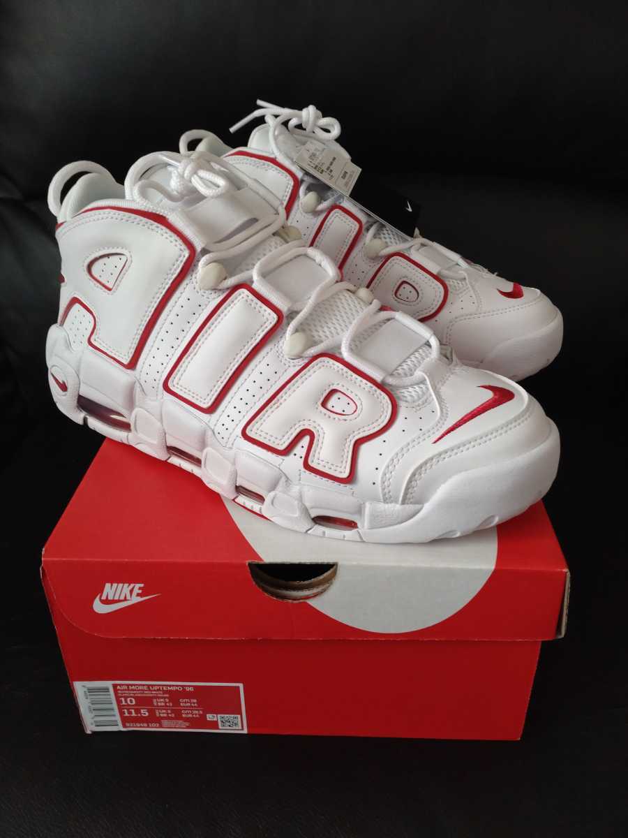 NIKE ナイキ AIR MORE UPTEMPO GS 'WHITE VARSITY RED' 2021 エアモアアップテンポ キッズサイズモデル 'ホワイト バーシティ レッド' 2021 キッズ レディース スニーカー WHITE/VARCITY RED WHITE【限定完売モデル】