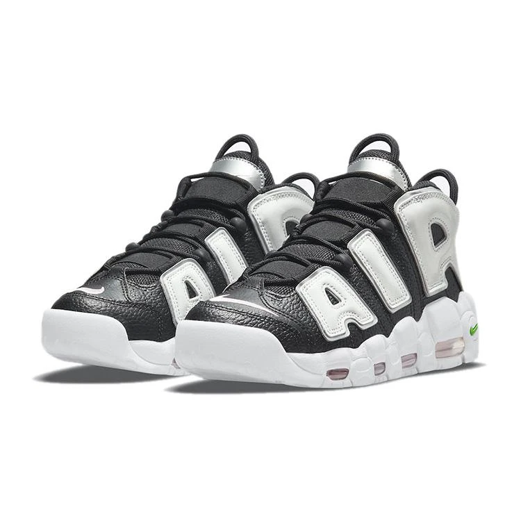 NIKE ナイキ WMNS NIKE AIR MORE UPTEMPO BLACK WHITE GREEN レディースサイズモデル ナイキ エア モア アップテンポ ブラック ホワイト グリーン レディース メンズ スニーカー BLACK/METALLIC SILVER-GREEN STRIKE-SUMM【海外展開 日本未入荷】