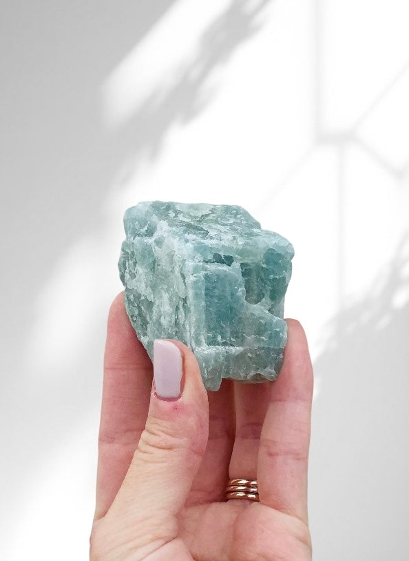 Aquamarine Rough Rock &ndash; Geode + Gem