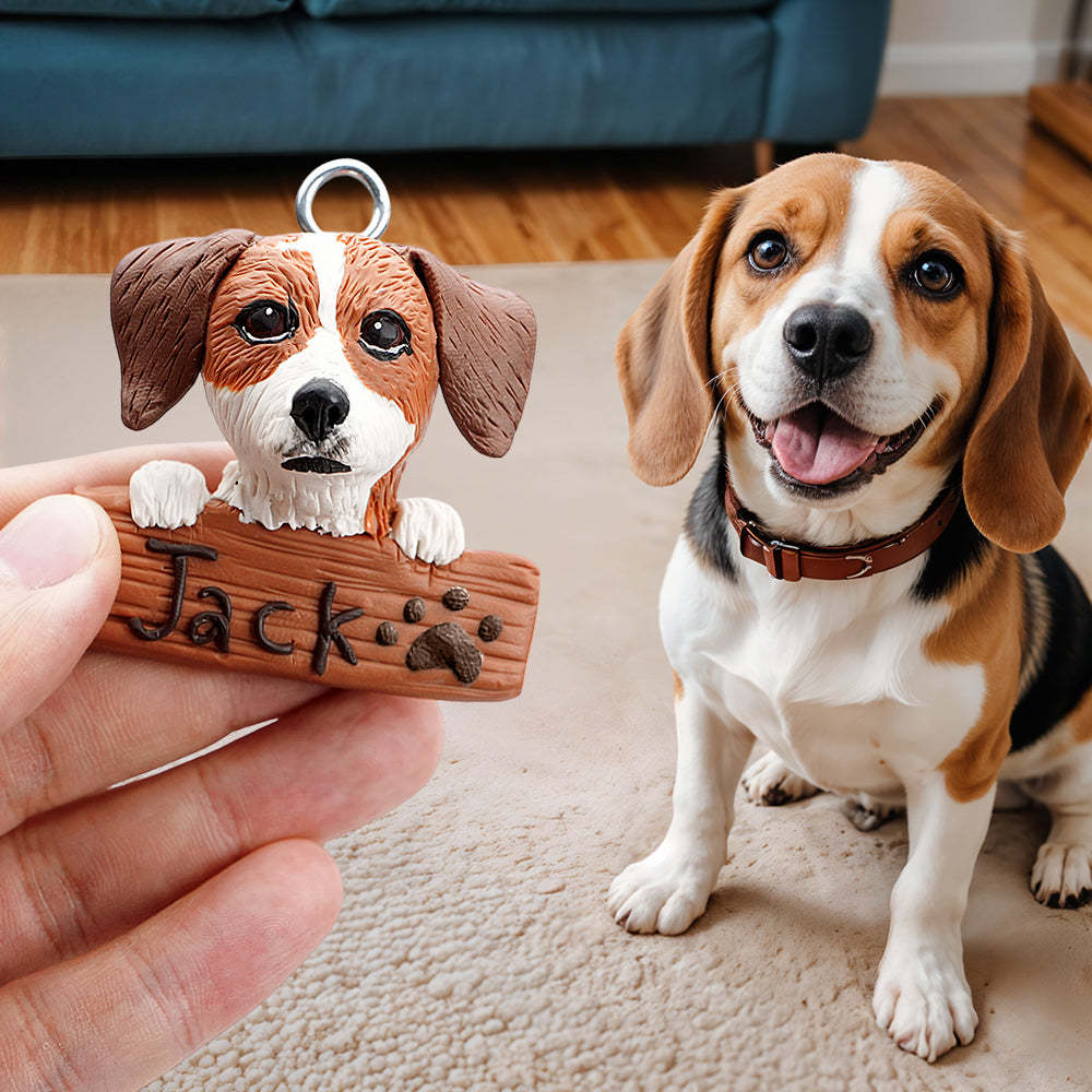 Custom Pet Fridge Magnets Handcrafted Personalized Clay Refrigerator Decor for Pet Lovers - soufeelmy