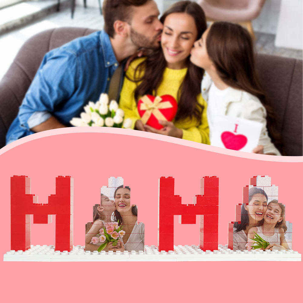 Personalized Mama Photo Building Brick Puzzles Photo Block Mother's Day Gifts - soufeelmy