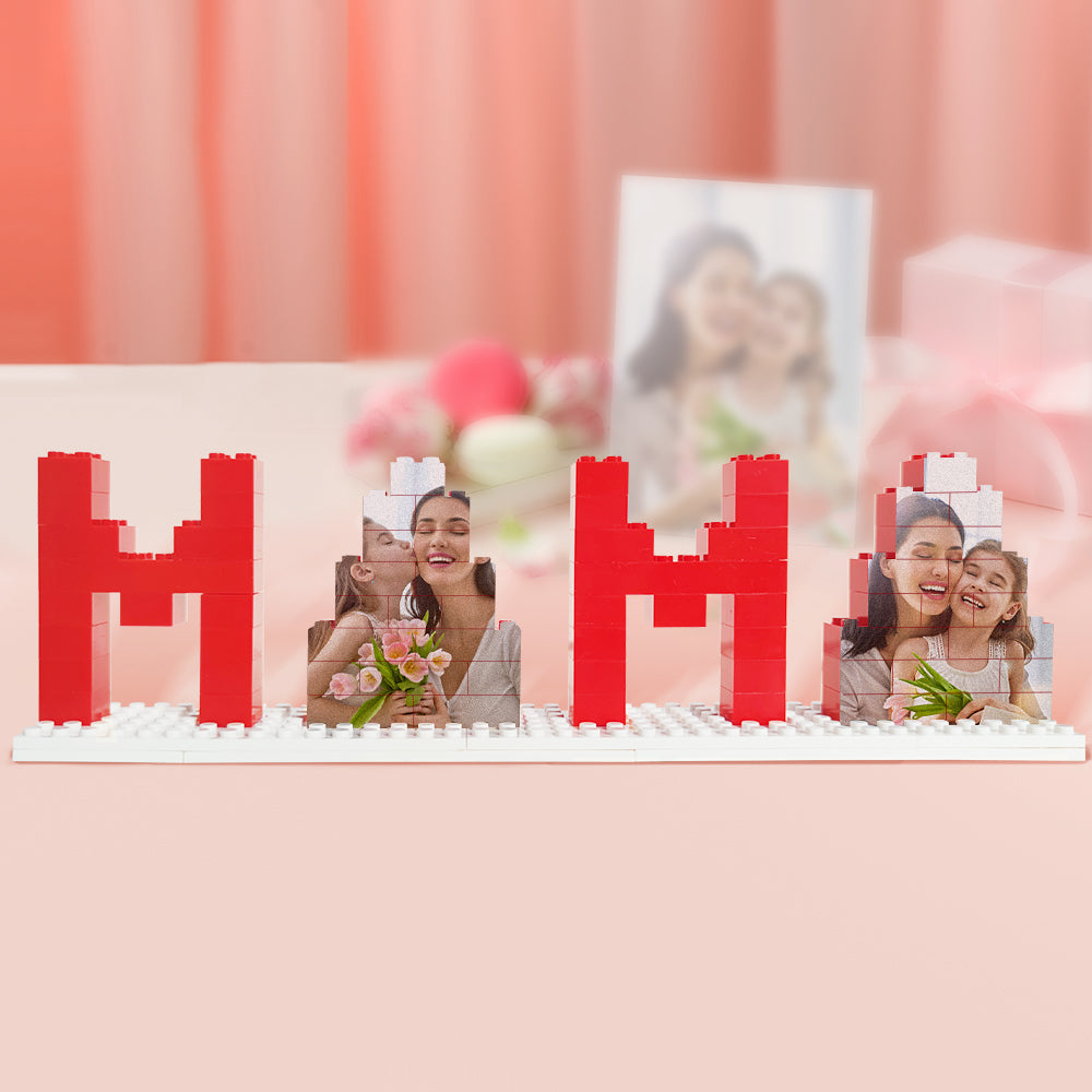 Personalized Mama Photo Building Brick Puzzles Photo Block Mother's Day Gifts - soufeelmy