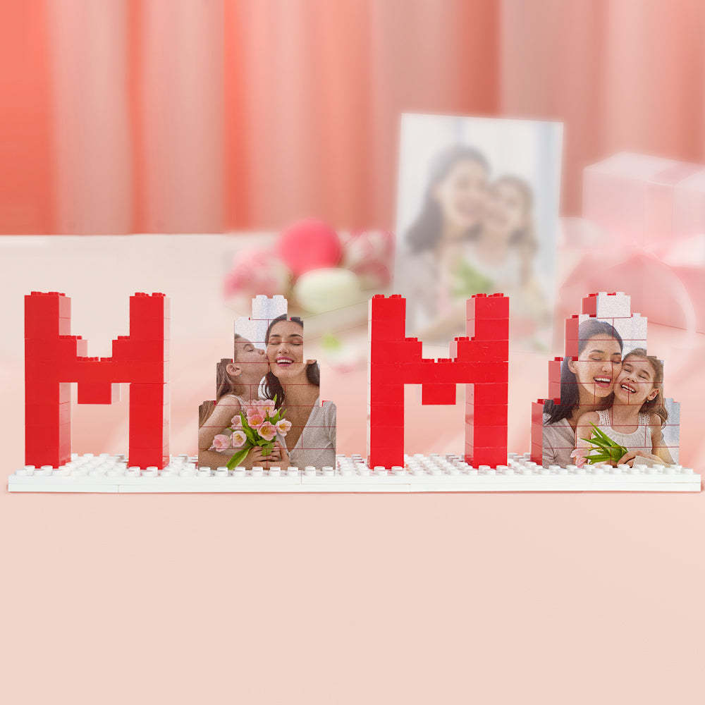 Personalized Mama Photo Building Brick Puzzles Photo Block Mother's Day Gifts - soufeelmy