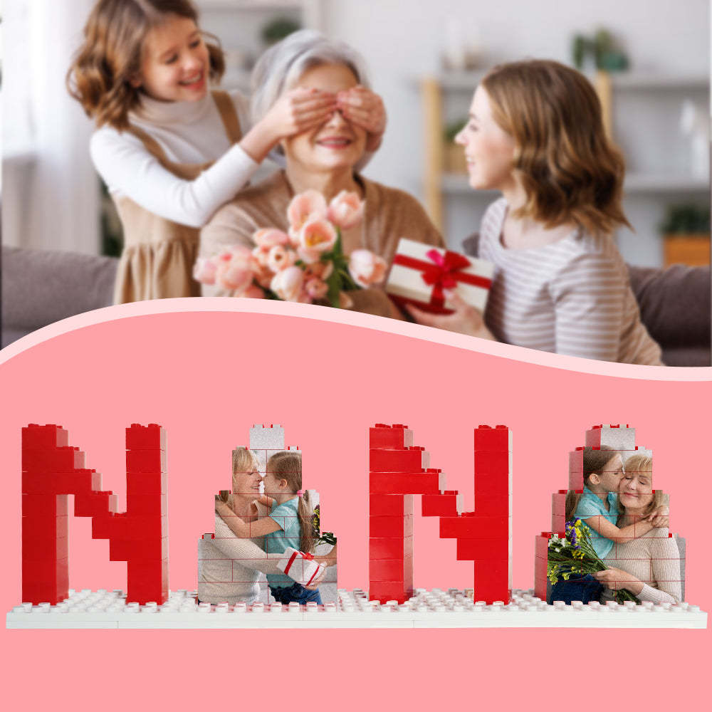 Personalized Nana Photo Building Brick Puzzles Photo Block Mother's Day Gifts - soufeelmy